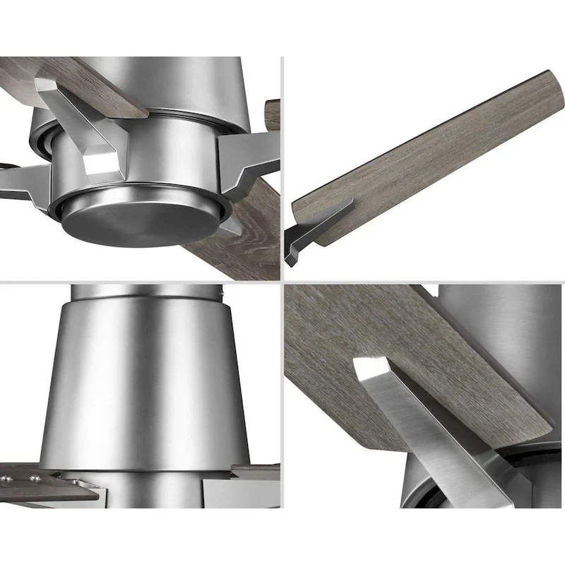 Lindale Collection 52  Four-Blade Antique Nickel Ceiling Fan - 11.18  x 52  x 52