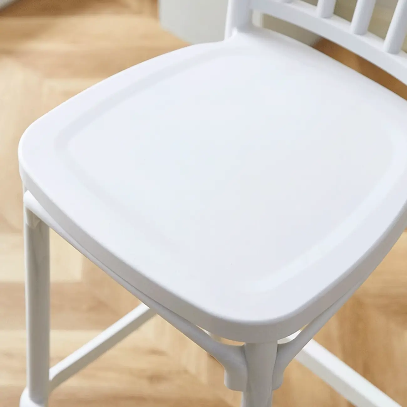 Modern Acrylic Square Counter Height Stools with Back