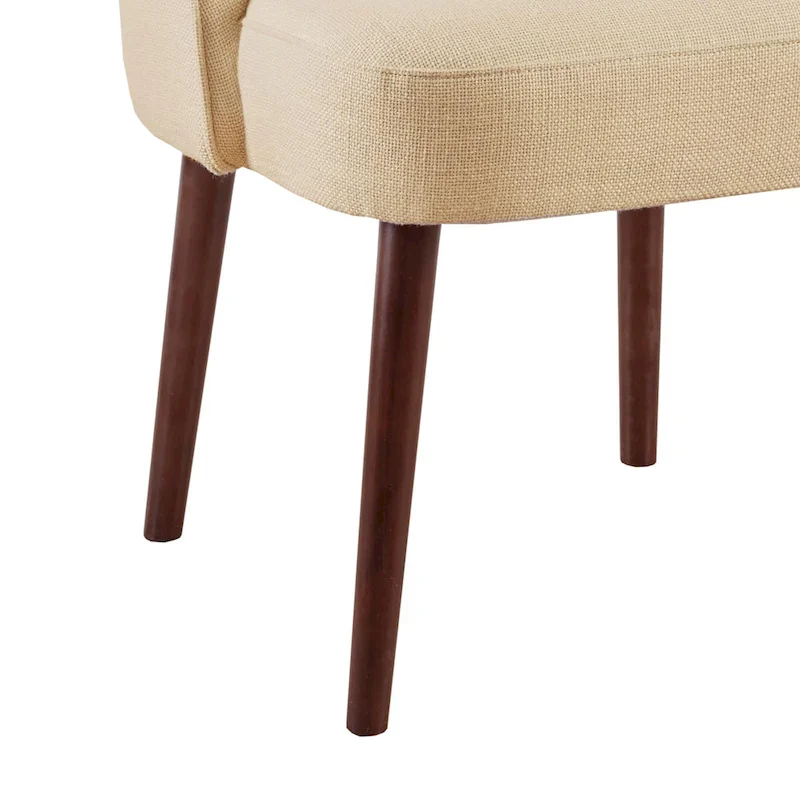 Madison Park Larkin Natural Rounded Back Dining Chair - 22.25w x 24.5d x 34.6h