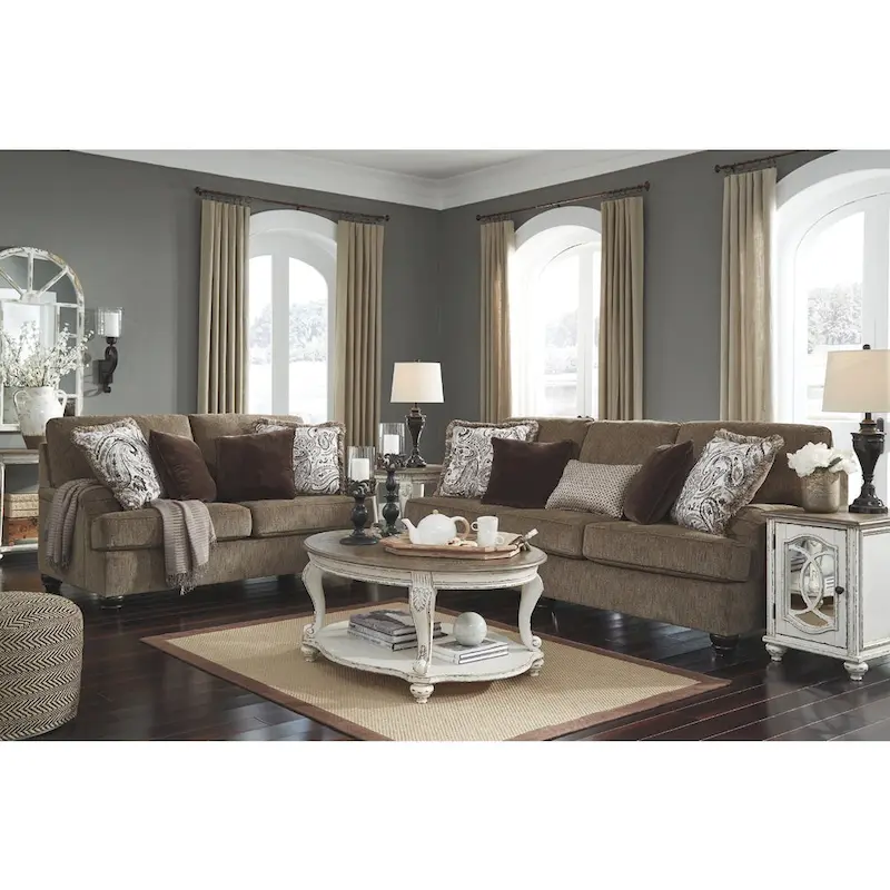 Realyn Coffee Table - White/Brown - 48.13 W x 34 D x 19.88 H