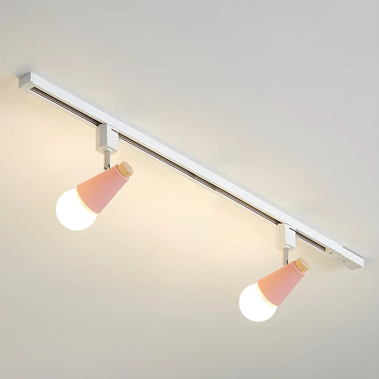 4-Light Modern Conical Adjustable Semi Flush Track Light