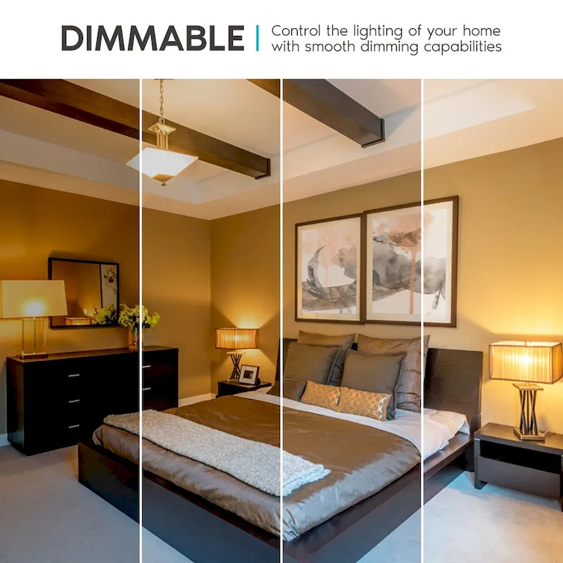 Luxrite A19 LED Light Bulb 60W Equivalent, Dimmable, 800 Lumens, Enclosed Fixture Rated, Energy Star, E26 Base (6 Pack)