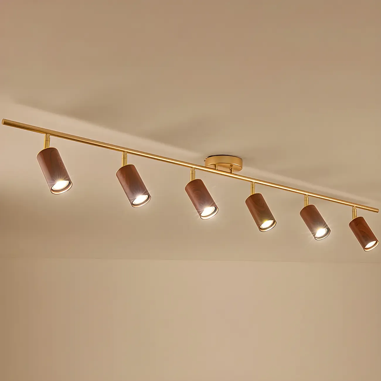 Modern 4-Light LED Fixed Track Light with Adjustable Head