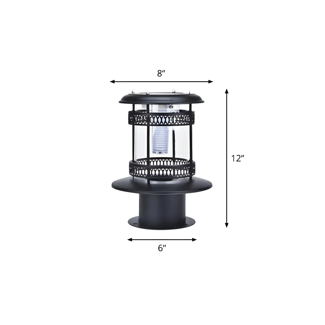 Cylinder Patio Solar Metal Landscape Lighting