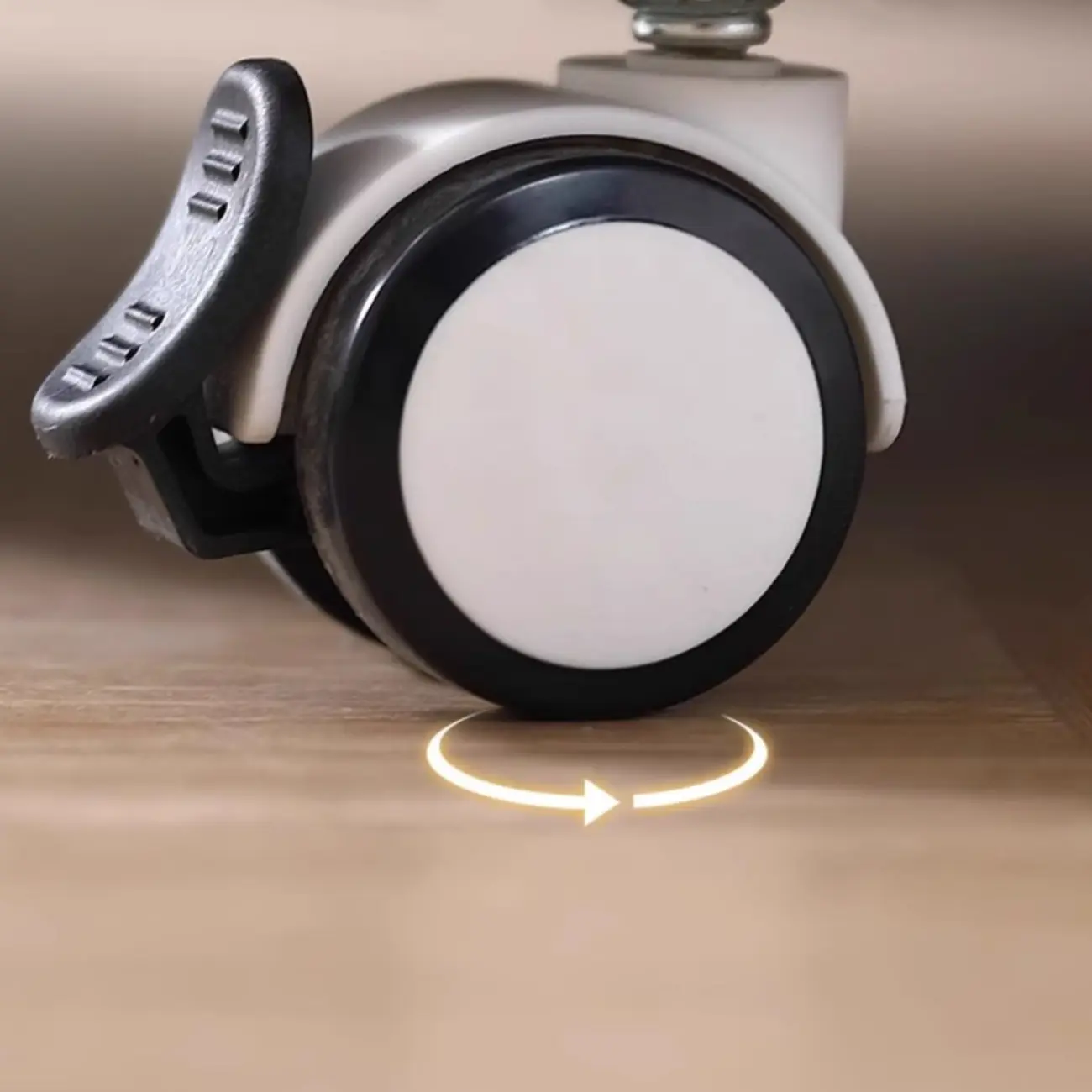 White Adjustable Top Modern Rolling Wood Side Table