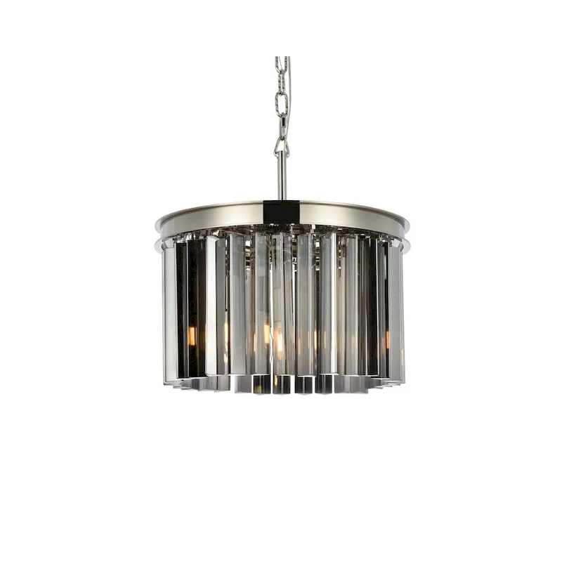 Royce Edge 3-Light Polished Nickel Pendant