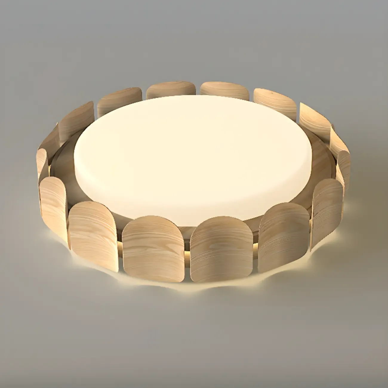 Circle Dimmable 2-Light Flush Mount Ceiling Light Fixture