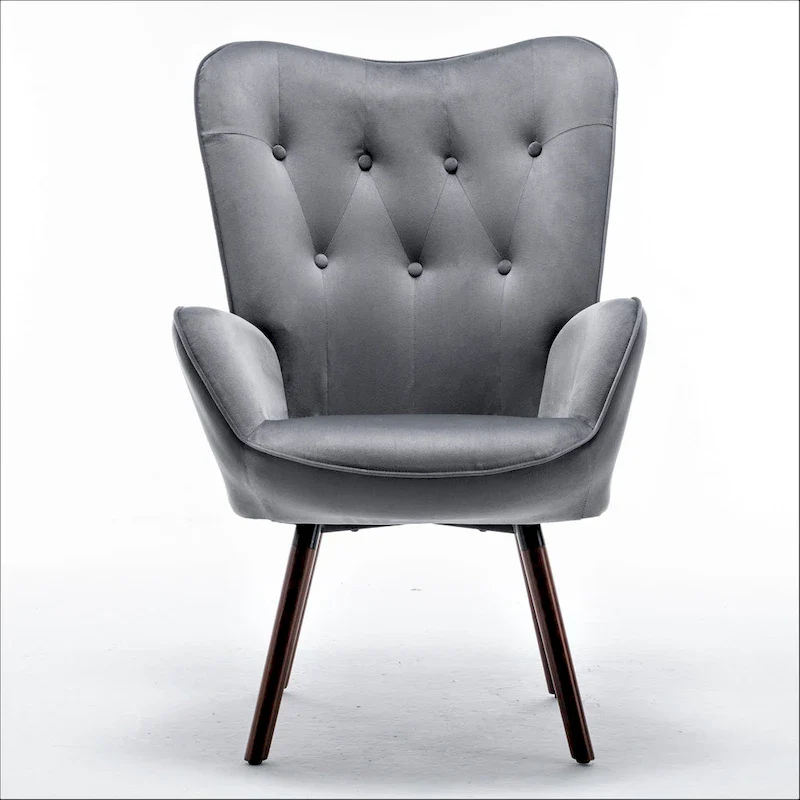 Kreedence 26.38 W Microfiber Flared Arm Accent Chair