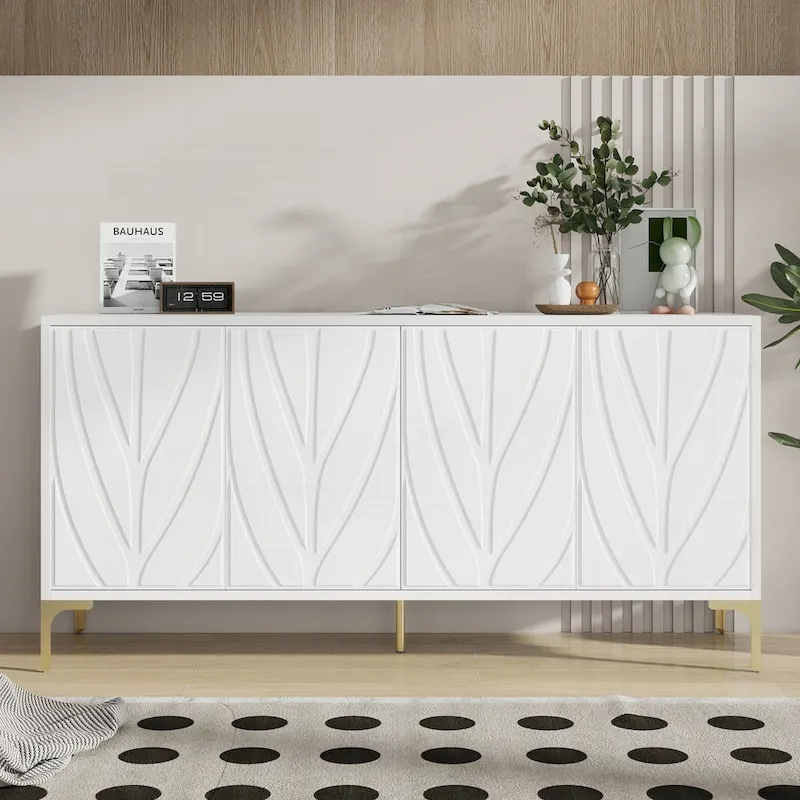 Versatile Sideboard Buffet Cabinet with Press-to-Open Doors