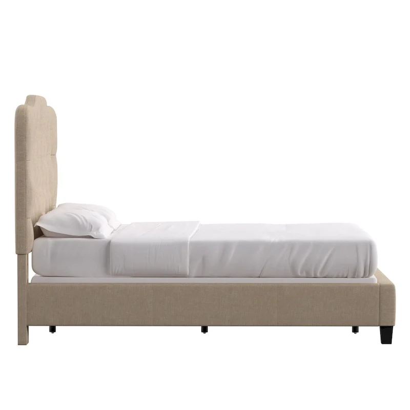 Ginny Adjustable Diamond-tufted Camel Back Bed by iNSPIRE Q Classic