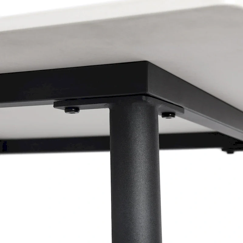 Modern Slate Kitchen Dining Table with Sintered Stone Top Metal Legs (Table Only) - 31.5x31.5x30 inch