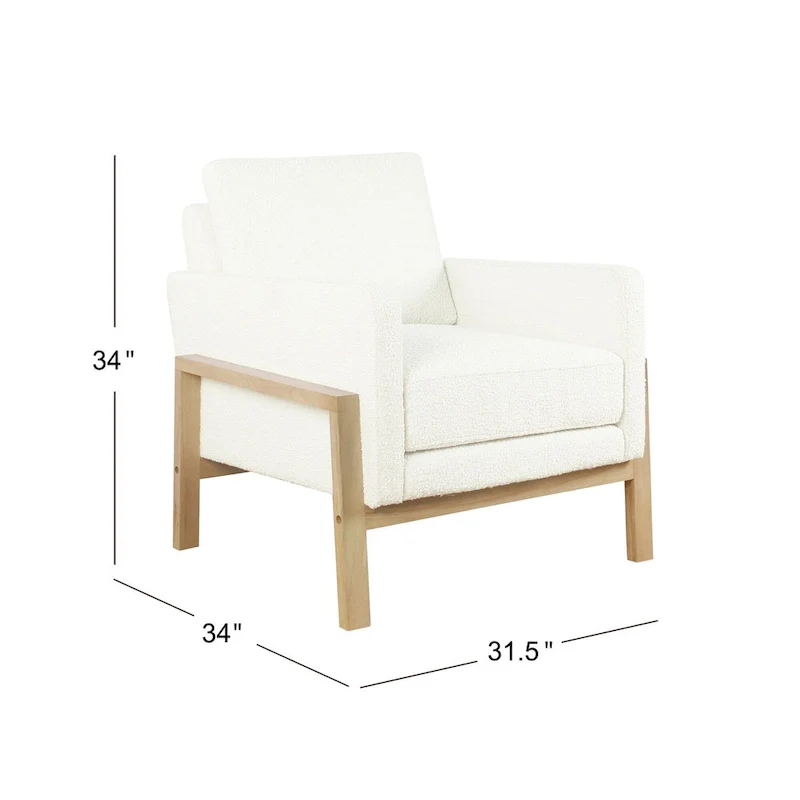 HomePop Modern Wood Frame Accent Chair