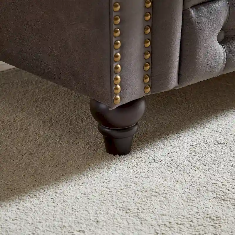 Chesterfield 85.5 Tech Fabric 3-seater Sofa with Cushions