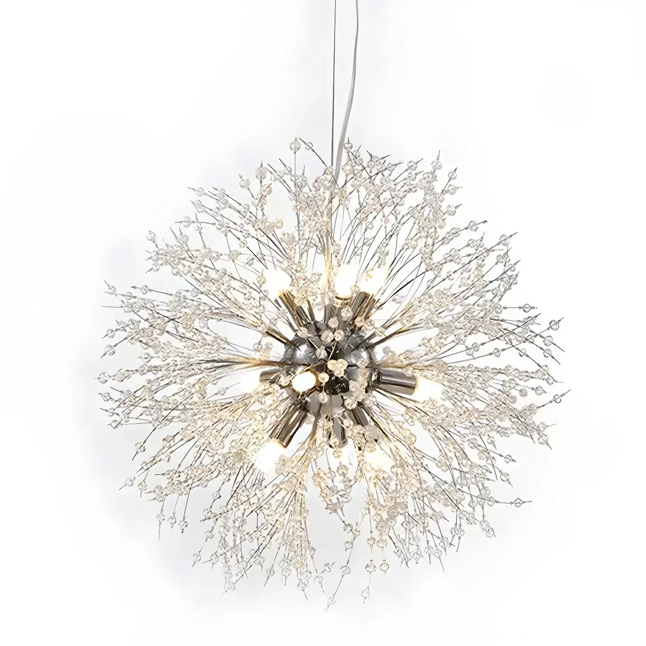 Adjustable Modern Gold Crystal Explosion Sputnik Chandelier