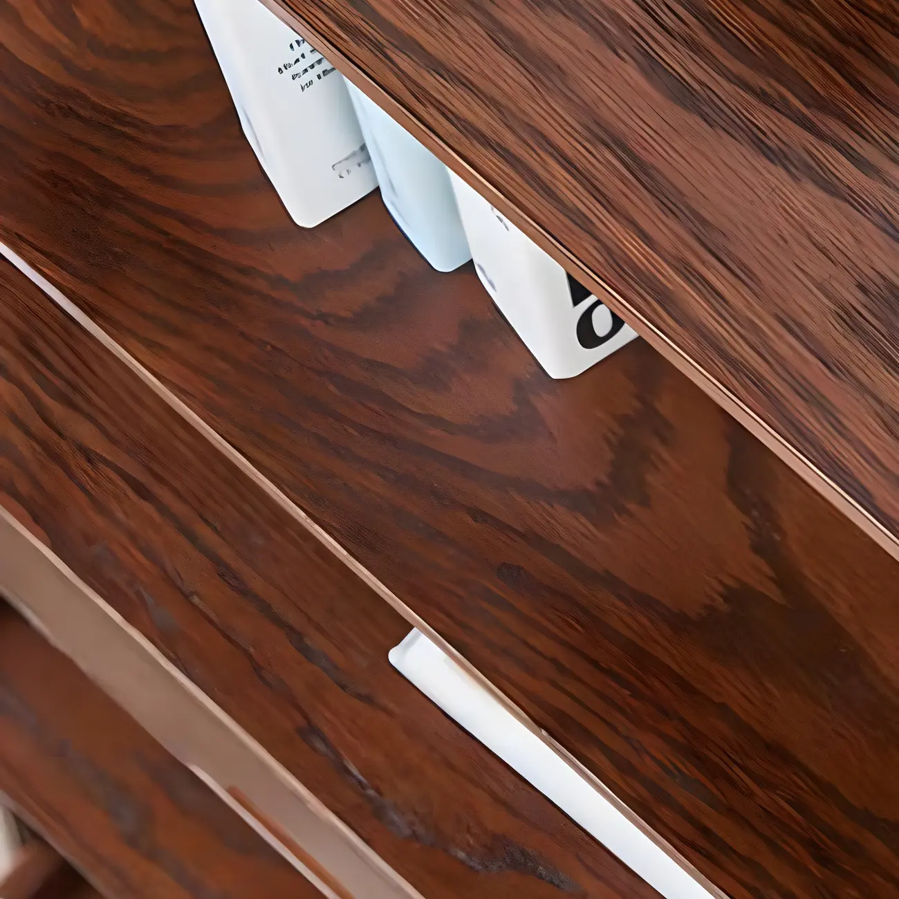 Narrow Wood Open Back Vertical Ladder Bookshelf