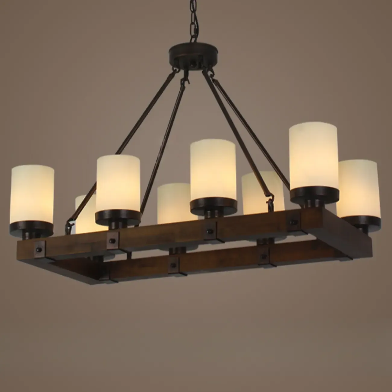 6-Light Industrial Metal Kitchen Island Pendant Lighting
