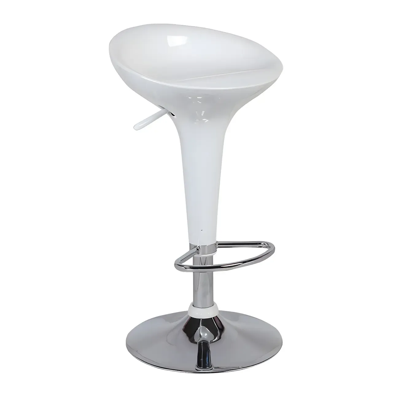 Plastic Chrome Swivel Bar Stool Height Adjustable
