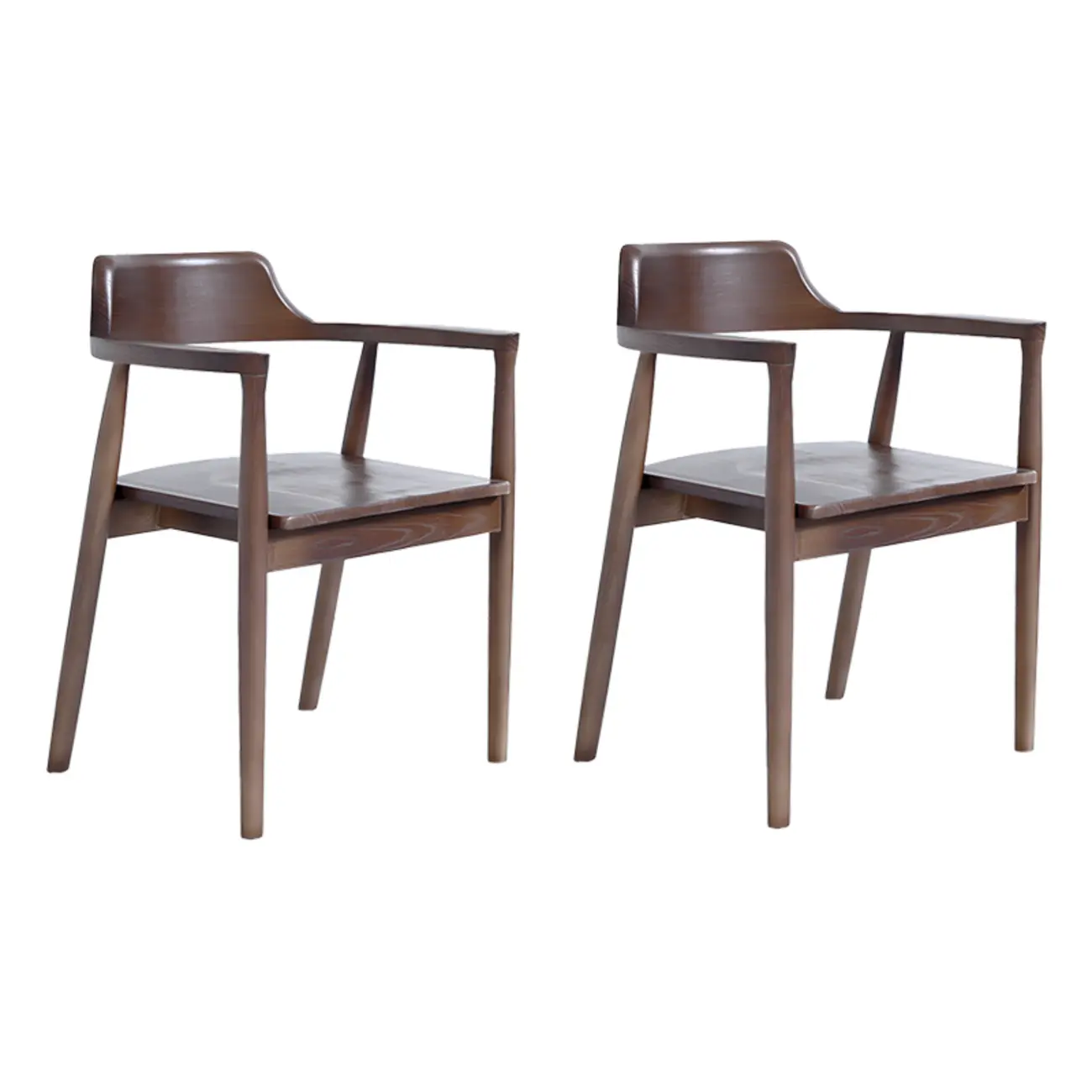 Mid Century Solid Wood Dining Chair Set of 2