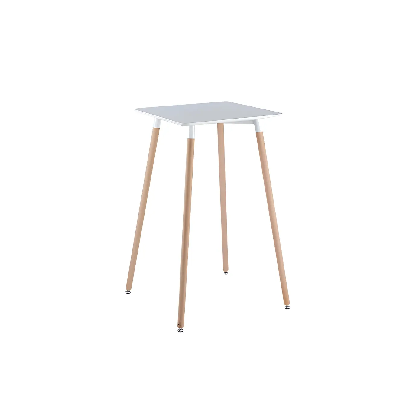 Wooden Natural Finish Square Small Bar Height Table