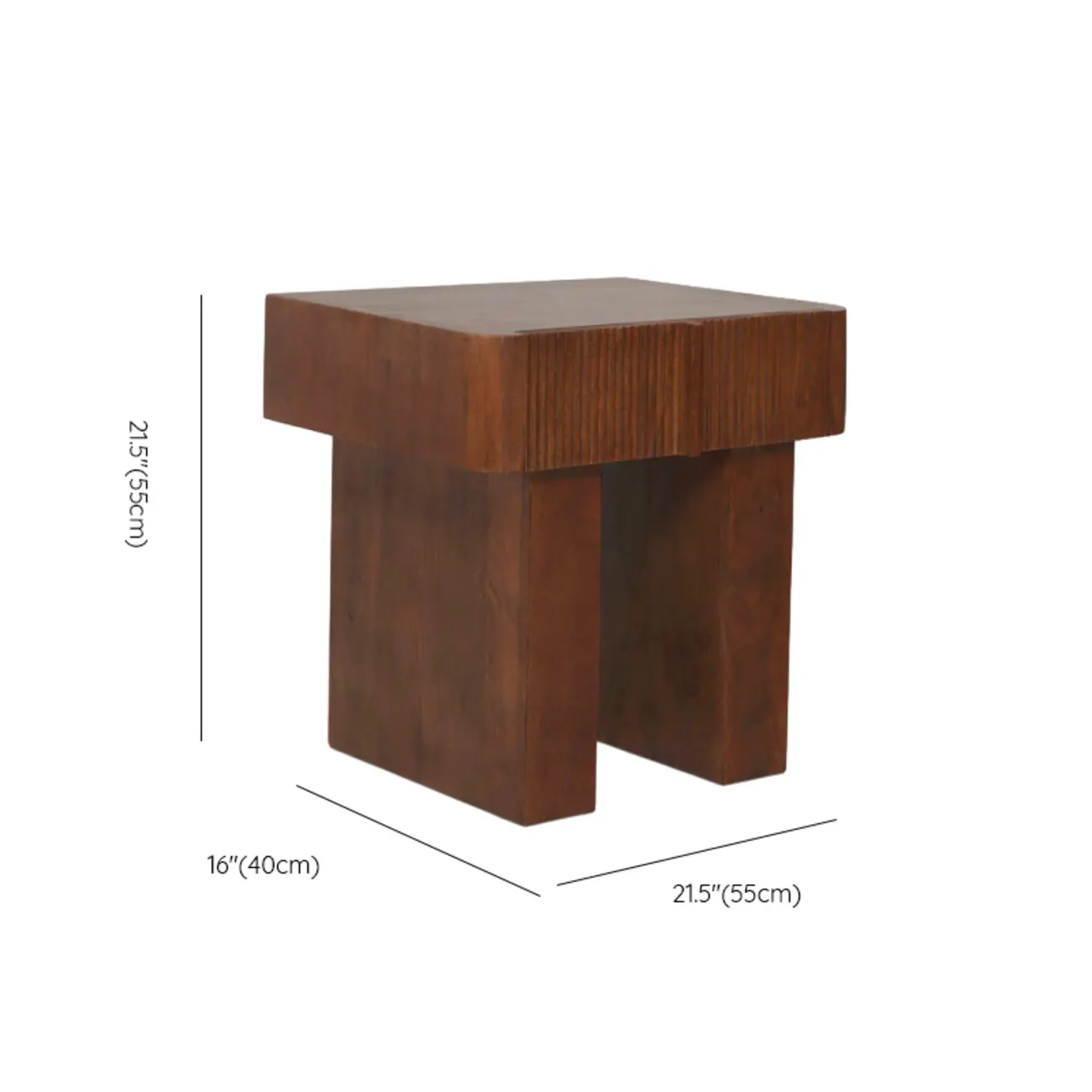 Modern Natural Wood Dual-Pedestal Drawer Nightstand