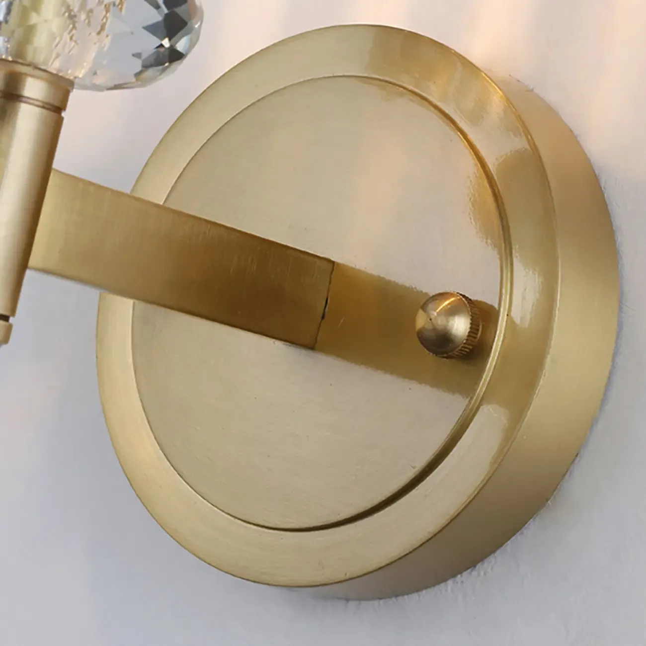 Elegant Gold Glass Wall Sconce with Rotary Switch