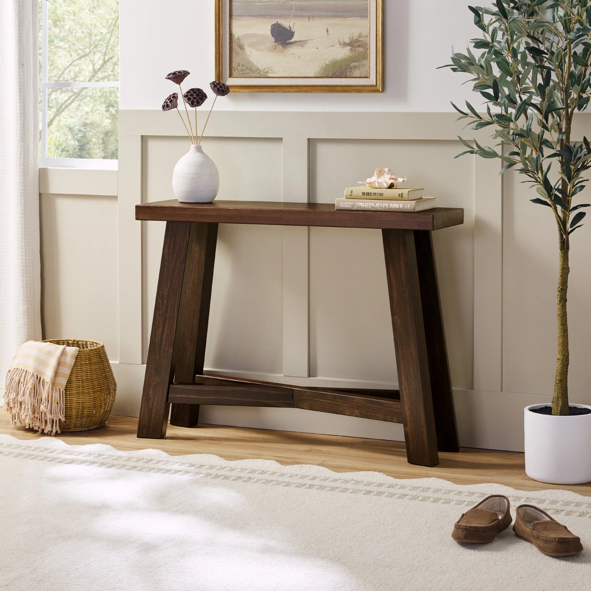 Colt Modern Farmhouse Easy Assembly 40 Entry Table