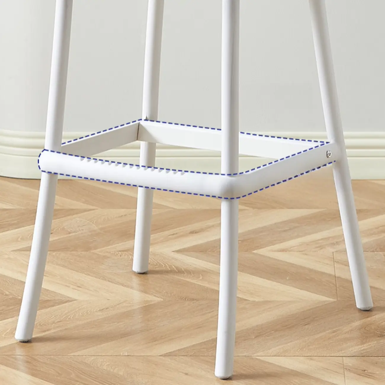 Modern Acrylic Square Counter Height Stools with Back