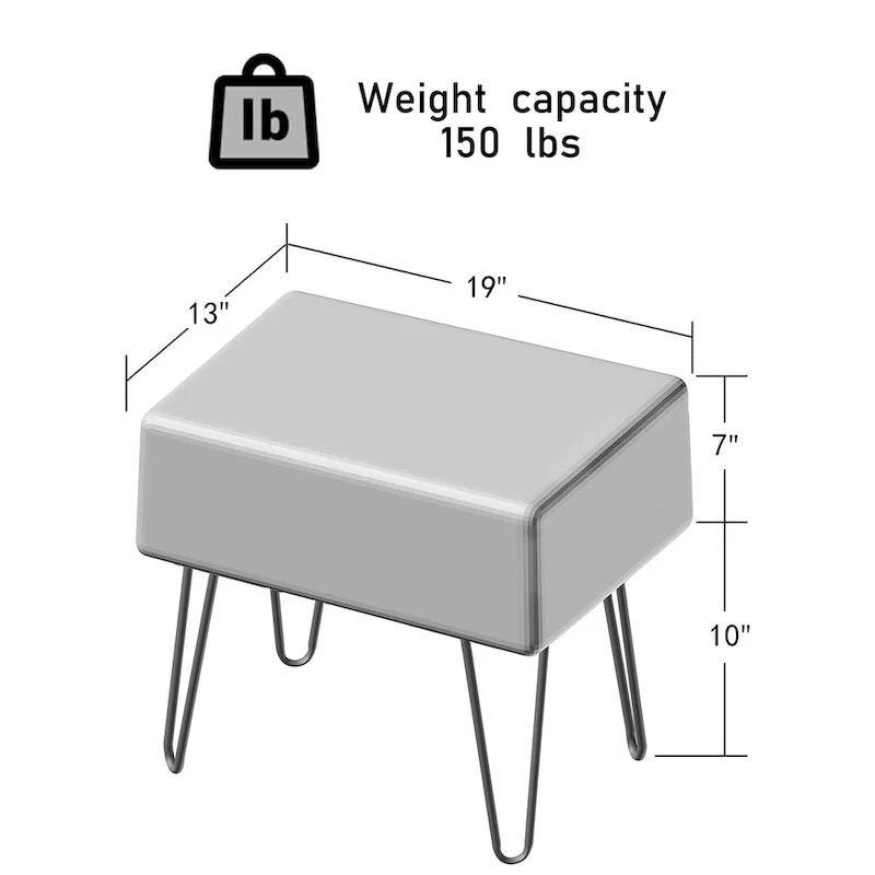 Serenta SuperMink Fauxfur Ottoman Bench