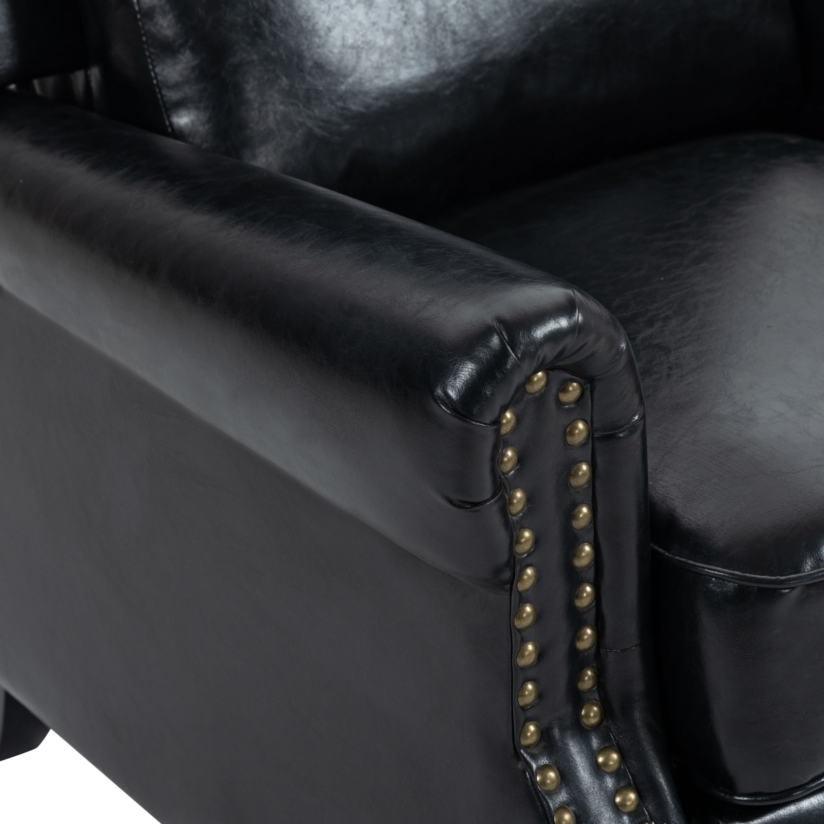 Manual Pushback Recliner Chairs with Nailhead Trim