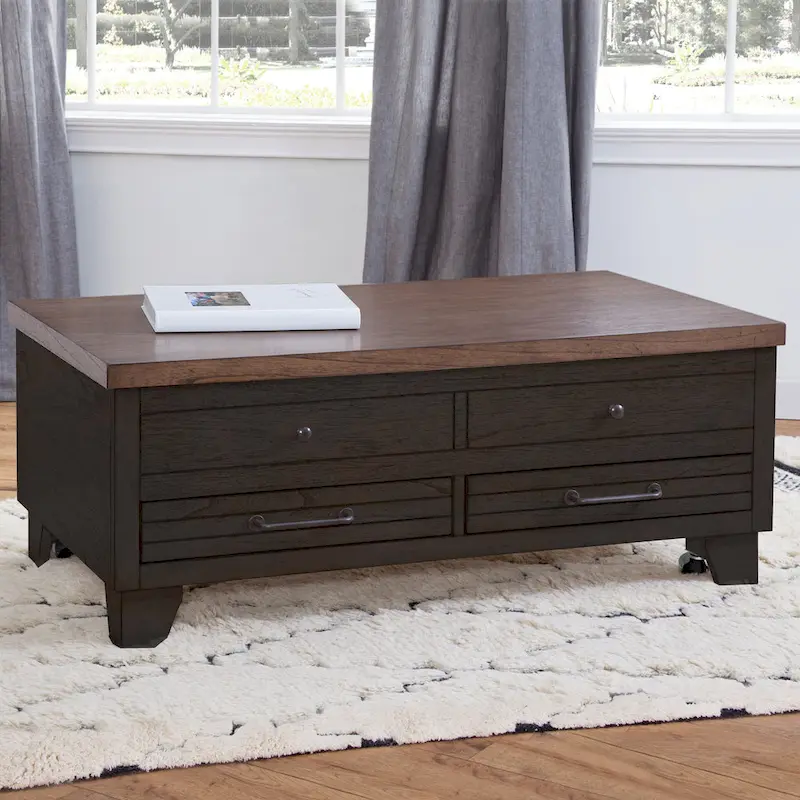 Steve Silver Two-tone Wood Lift-Top Coffee Table with Casters