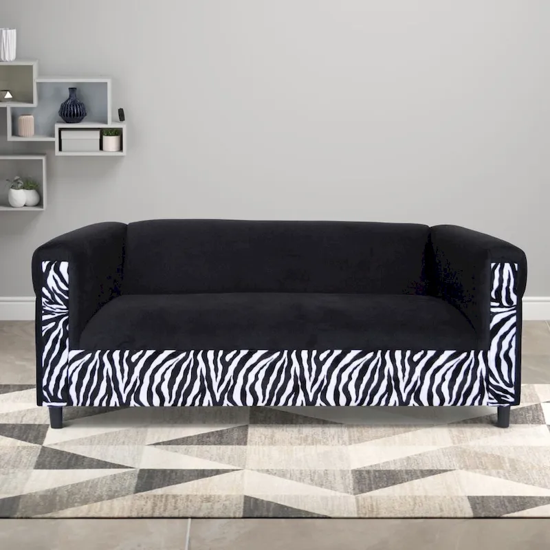 Coast to Coast Sofas Mid Century Modern 3 Seater Sofa Velvet Solid Wood Frame Upholstered