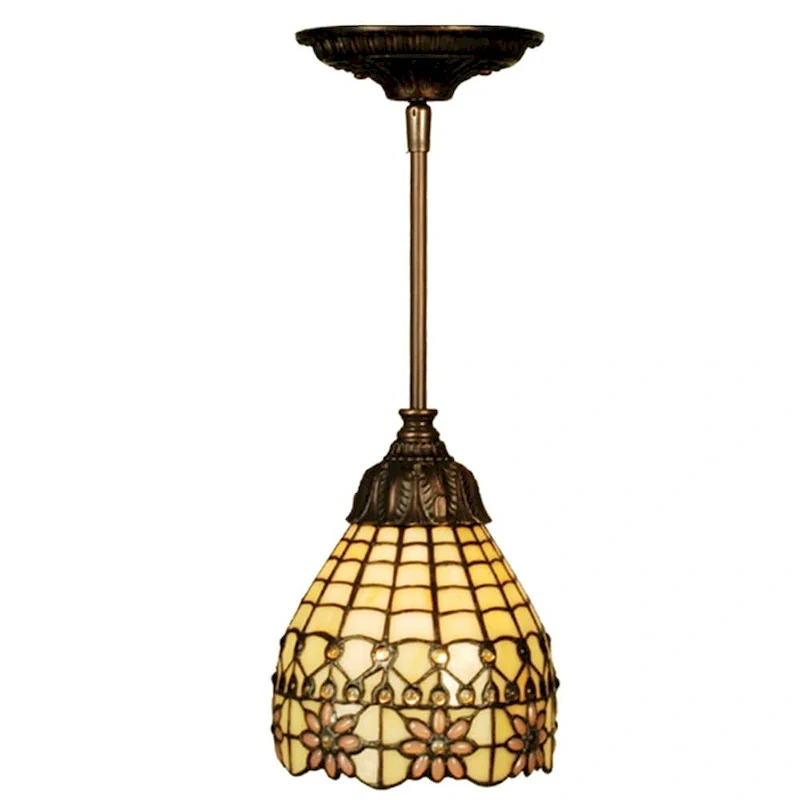 6 Inch Wide victorian flourish Mini Pendant