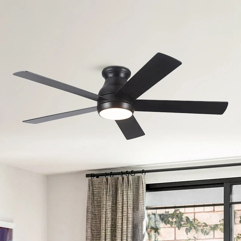 52 Low Profile Ceiling Fan with Lights Remote Control for Patio Living Room,Bedroom,Office,Indoor Outdoor
