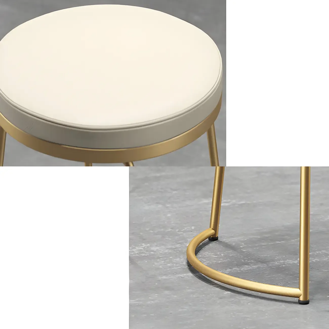 Industrial Metal Leather Seat Bar Stools Counter Height