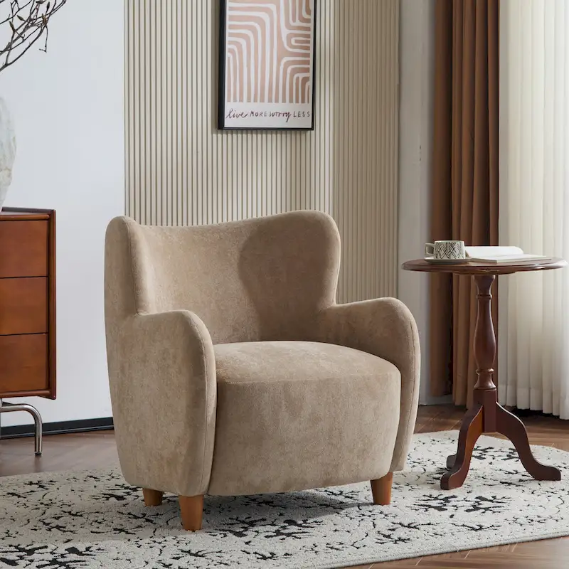Bacho Fabric Wingback Accent Chair by Christopher Knight Home