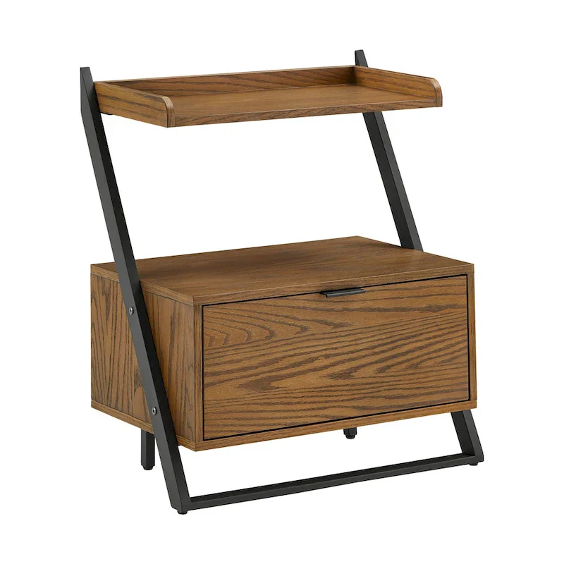 Eldersley Two-tone Black & Oak finish Nightstand by iNSPIRE Q Modern