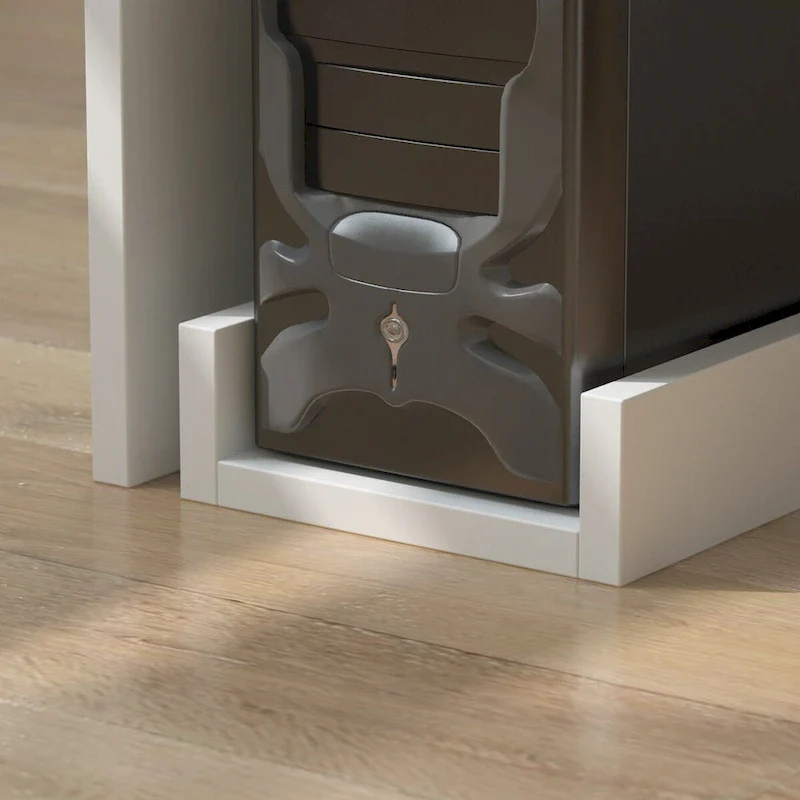 Timechee 55.9W 48.4H L-Shape Wood Reception Desk Drawer With Lock