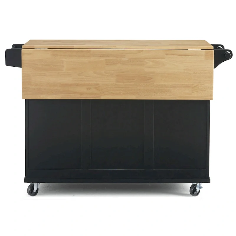 Homestyles Dolly Madison Black Wood Kitchen Cart - N/A