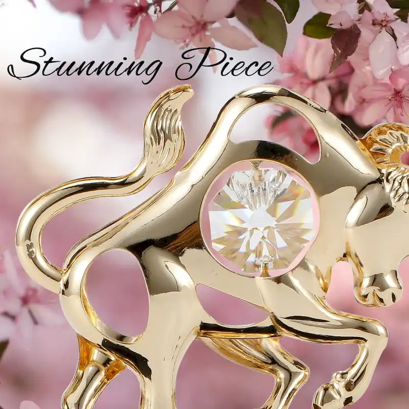 Matashi 24K Gold Plated Zodiac Astrological Sign Taurus Figurine