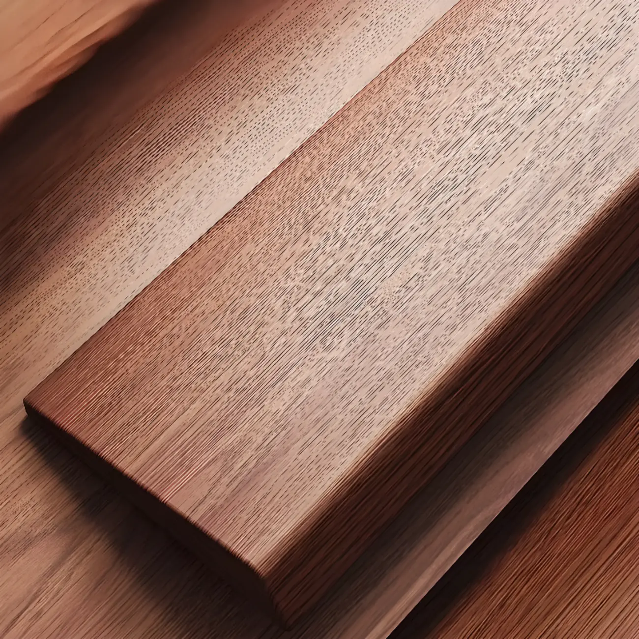 Traditional Wooden Nut-Brown Bedside Double Drawer Nightstand