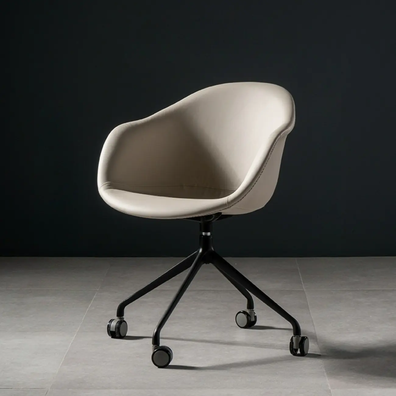 Simple Brown Adjustable Swivel Office Chair