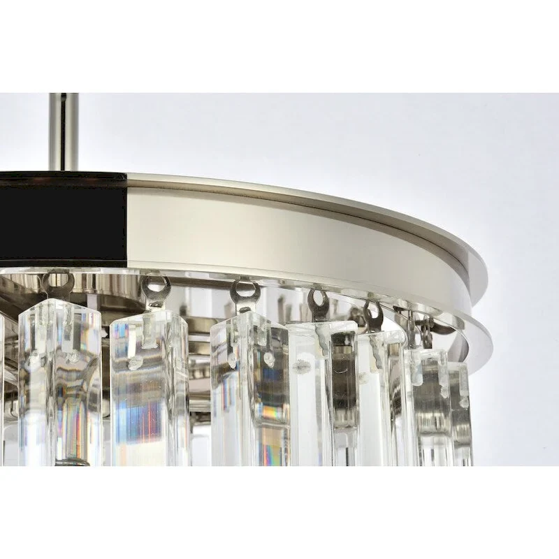 Royce Edge 3-Light Polished Nickel Pendant