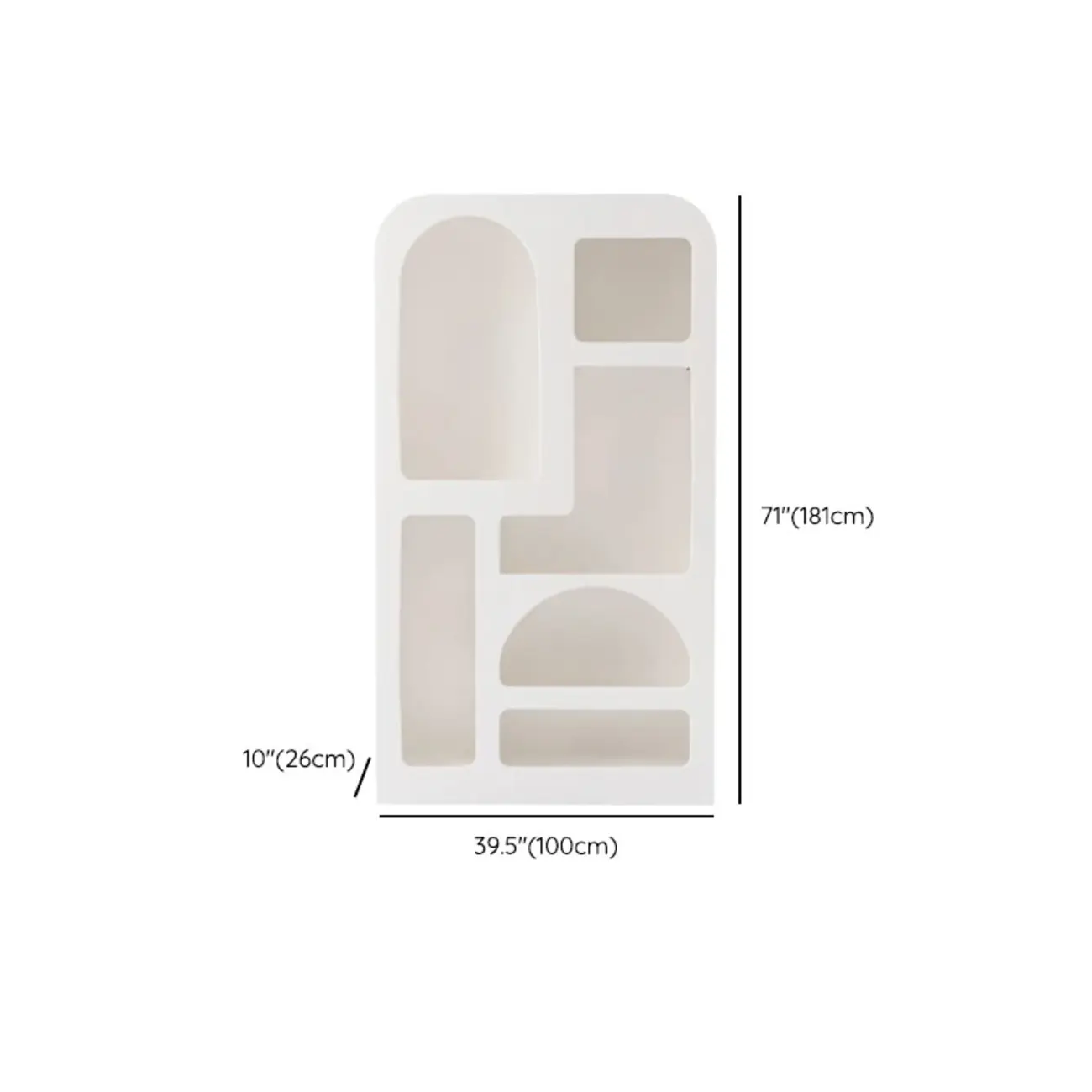 White Wooden Dining Hutch Display Cabinet with Shelves