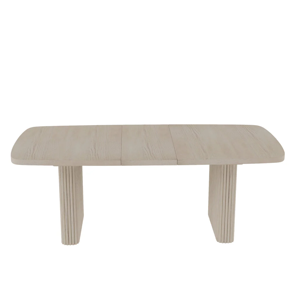 Carrie White Wash Extension Dining Table