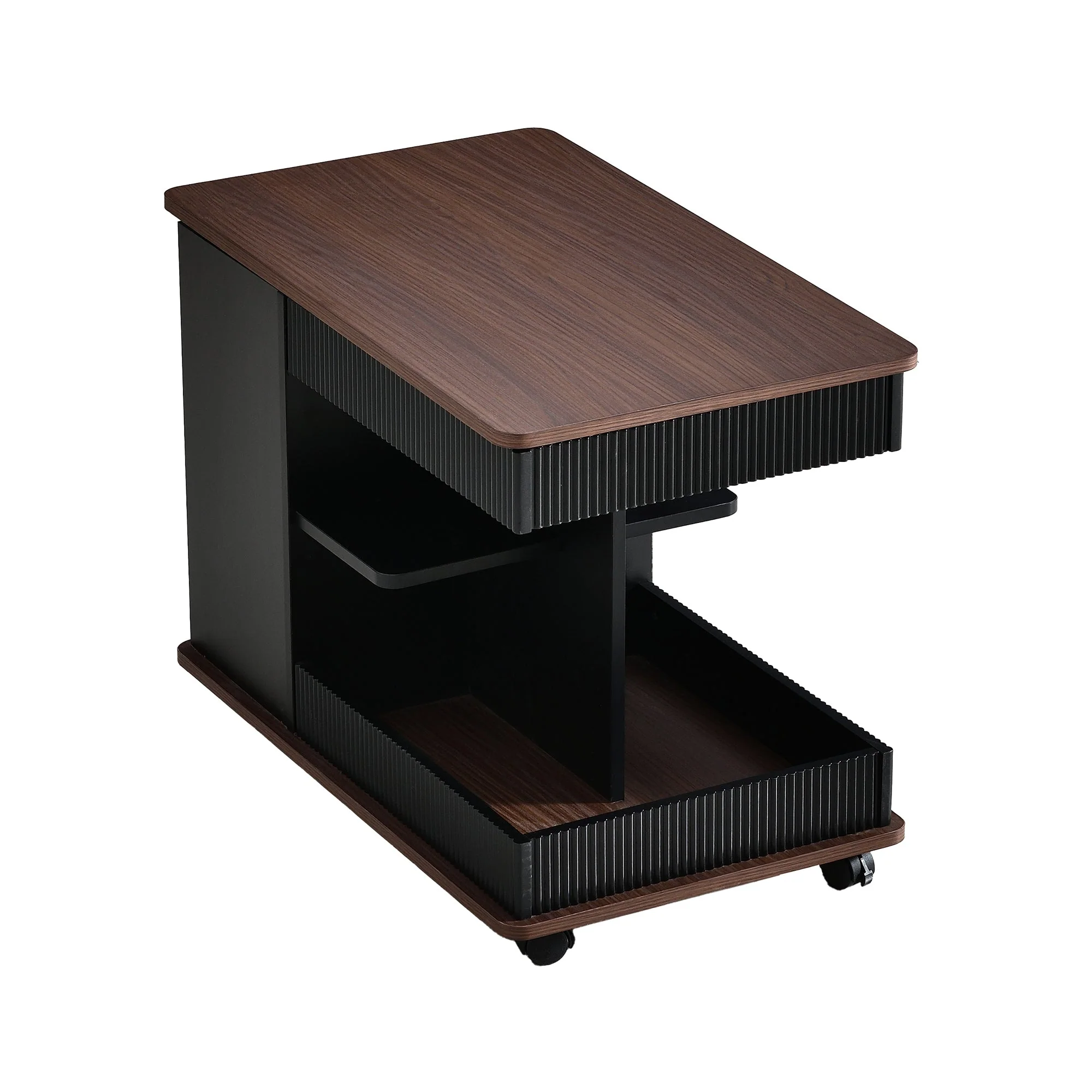 Walker Edison | Modern Multifunctional Adjustable Side Table with Lift-Top