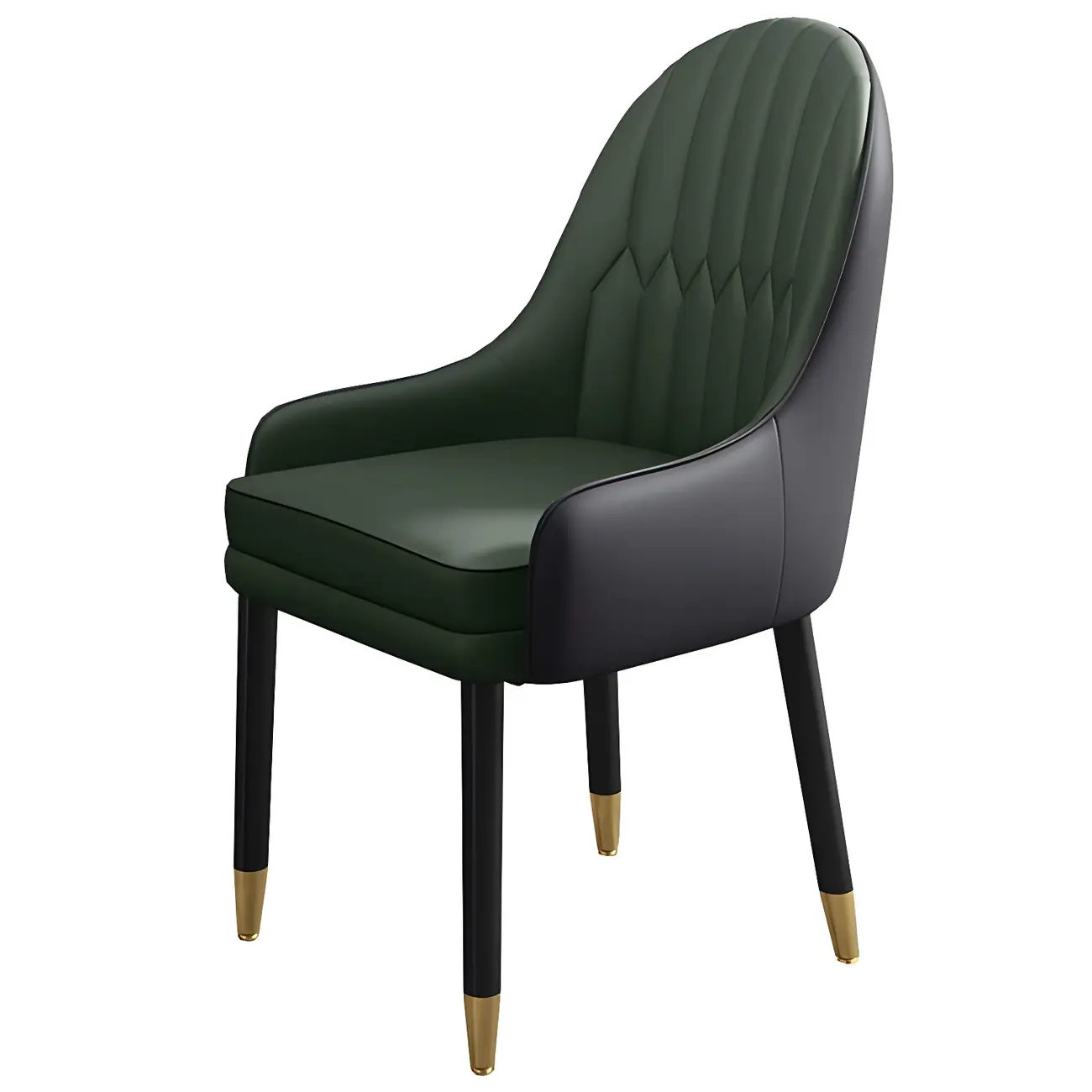 Modern Leather Upholstered Dining Chair with Arms