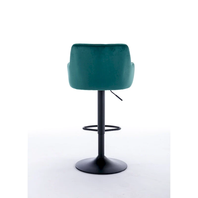 Adjustable Counter Height Bar Stools Set of 2, Swivel Armless Barstools with Footrest, Kitchen Counter Island with Back