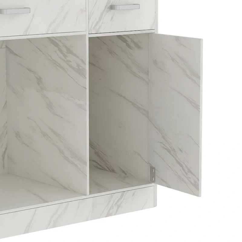 3-Drawer Solid Wood Reception Desk Office Computer Desk