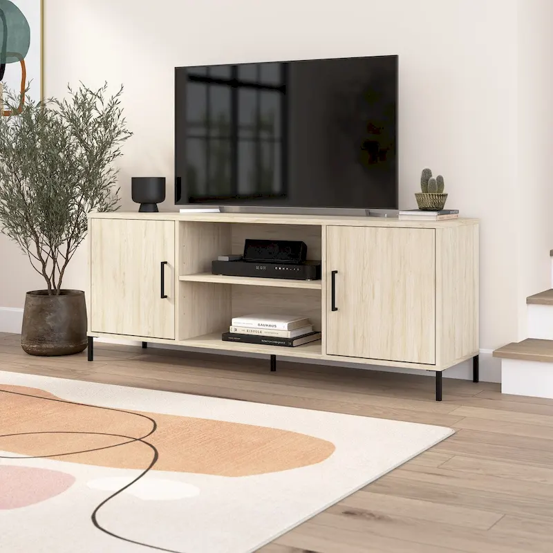 Bush Furniture Essence 58W TV Stand with Doors and Shelves