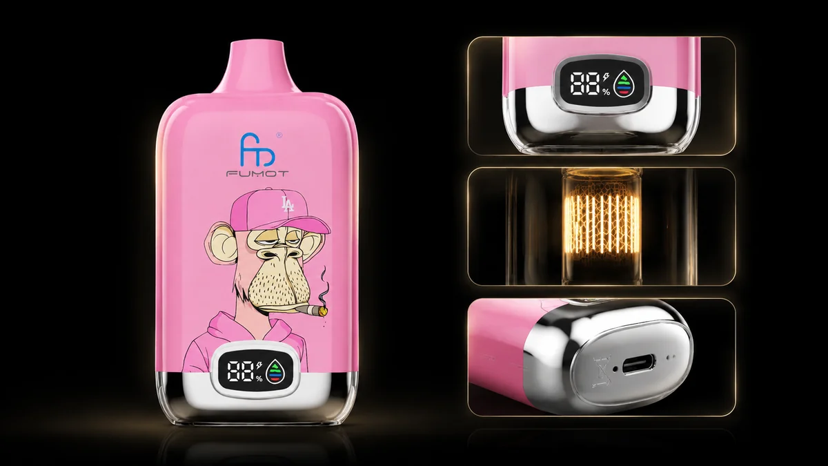 Fumot Digital Box 12000 Pink Lemonade – LED-Anzeige, Mesh-Coil und Type-C im Detail